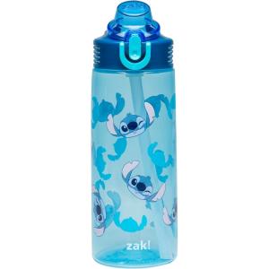 imageZak Designs Mattel Hot Wheels Sage Kids Water Bottle For School or Travel 16oz Durable Plastic Water Bottle With Straw Handle and LeakProof PopUp Spout Cover Hot WheelsStitch