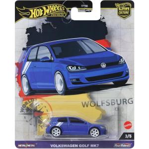 imageHot Wheels Premium Car Culture Collectible Toy Car 164 Scale DieCast Volkswagen Golf Mk 7 World Tour Vehicle with Real Riders Tires