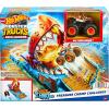imageHot Wheels Monster Trucks Arena Smashers Treasure Chomp Challenge Playset with 164 Scale Tiger Shark Toy Monster Truck amp 1 Crushed Car