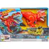 imageHot Wheels Toy Car Track Set TRex Rampage Playset amp 164 Scale Vehicle Launch into the Giant DinosaurTRex Rampage