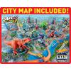 imageHot Wheels Toy Car Track Set TRex Rampage Playset amp 164 Scale Vehicle Launch into the Giant DinosaurTRex Rampage