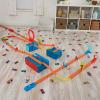 imageHot Wheels Toy Car Track Set Track Builder Playset Lightning Boost Pack amp 164 Scale Vehicle 12 Component Parts in Modular Storage ContainerLighting Speed