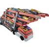 imageHot Wheels Toy Truck Track Set HW Mega Hauler Playset Stores 50 Vehicles Expands to 6 Levels Connects to Tracks1