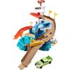 imageHot Wheels Toy Car Track Set Color Shifters Sharkport Showdown 164 Scale Car with Repeat ColorChange FeaturePlayset