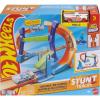 imageHot Wheels Toy Car Track Set Flip amp Jump Through the Corkscrew Loop with a 164 Scale Toy Car Speed Snap Track amp Adapters Compresses for Storage