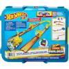 imageHot Wheels Toy Car Track Set Track Builder Playset Lightning Boost Pack amp 164 Scale Vehicle 12 Component Parts in Modular Storage ContainerLighting Speed
