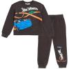 imageHot Wheels Boys 2 Piece Fleece Sweatshirt and Jogger Pant SetCharcoal Gray