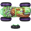 image:imageHot Wheels Toy Monster Trucks RemoteControl Wreckin Wolf in 115 Scale Mutant Chaos RC Vehicle with OffRoad Tires OnCommand Wheelie StuntsWreckin Wolf