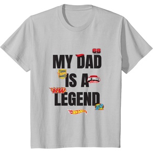 image:imageHot Wheels My Dad is a Legend TShirtSilver Grey