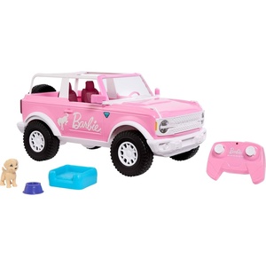 image:imageHot Wheels RC Barbie Ford Bronco RemoteControl Toy Car RC Vehicle with Puppy Accessory Dog Bed amp Bowl Plus Stickers for Customization Fits 2 Dolls