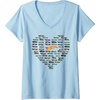 image:imageWomens Hot Wheels  Heart Shape Valentines Day VNeck TShirtBaby Blue