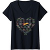 image:imageWomens Hot Wheels  Heart Shape Valentines Day VNeck TShirtBlack