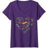 image:imageWomens Hot Wheels  Heart Shape Valentines Day VNeck TShirtPurple