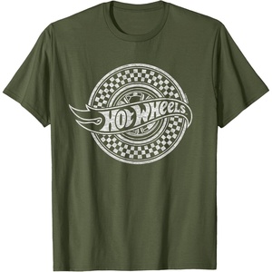 image:imageHot Wheels  Checked Circle Logo TShirtOlive Green