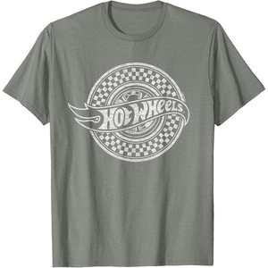 image:imageHot Wheels  Checked Circle Logo TShirtOlive Heather