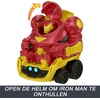 image:imageHot Wheels RacerVerse Marvel Hulkbuster Hauler Transport amp Store Up to 10 Toy Vehicles Detachable Cab with FlipUp Helmet amp NonRemovable FigureHauler