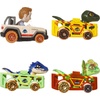 image:imageHot Wheels RacerVerse Set of 4 DieCast 164 Scale Toy Cars Optimized for Driving on Hot Wheels Tracks with Pop Culture Characters as DriversJurassic World