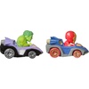image:imageHot Wheels RacerVerse Toy Cars 2Pack Set of 2 DieCast Vehicles with NonRemovable Drivers of Their Own Cars Hulk amp Iron Man Optimized for Track