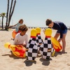 image:imageHot Wheels amp FUNBOY Inflatable Checkered Flame Kids Backyard Bowling Set with Large Ball and Six Bowling Pins