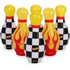 image:imageHot Wheels amp FUNBOY Inflatable Checkered Flame Kids Backyard Bowling Set with Large Ball and Six Bowling Pins