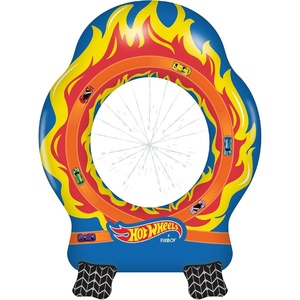 image:imageHot Wheels amp FUNBOY Ring of Fire Sprinkler  Inflatable Jump Through Outdoor Water Sprinkler for Kids Backyard Summer Toy Easy Setup Ages 8