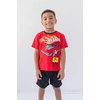 image:imageHot Wheels Boys Athletic 2Piece TShirt and Shorts Set Toddler to Big KidBlack  Red