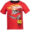 image:imageHot Wheels Boys Athletic 2Piece TShirt and Shorts Set Toddler to Big KidBlack  Red