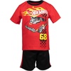 image:imageHot Wheels Boys Athletic 2Piece TShirt and Shorts Set Toddler to Big KidBlack  Red