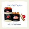 image:imageVARSITY SPEED CLUB Whiskware Stackable Snack Pack  3 Jar  Handle  RedTanBlack