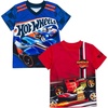 image:imageHot Wheels 2 Pack Athletic TShirts Toddler to Big KidRed  Blue