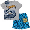 image:imageHot Wheels Boys 2Piece TShirt and Shorts Set Toddler to Big KidGray  Blue