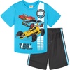 image:imageHot Wheels Boys Athletic 2Piece TShirt and Shorts Set Toddler to Big KidBright Blue  Dark Gray