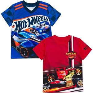 image:imageHot Wheels 2 Pack Athletic TShirts Toddler to Big KidRed  Blue
