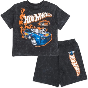 image:imageHot Wheels Boys 2Piece TShirt and Shorts Set Toddler to Big KidCharcoal Gray