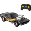 image:imageHot Wheels 116 Scale RemoteControl Rodger Dodger Toy Car  BatteryPowered RC Black Vehicle with YellowRed Flames amp SilverColored Wheels Booster Button for Speed