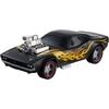image:imageHot Wheels 116 Scale RemoteControl Rodger Dodger Toy Car  BatteryPowered RC Black Vehicle with YellowRed Flames amp SilverColored Wheels Booster Button for Speed