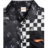 image:imageHot Wheels Boys ButtonDown Shirt Toddler to Big Kid  ButtonDown Closure Pointed Collar Peached Microfiber Lightweight Fabric Curved HemBlack  White