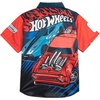 image:imageHot Wheels Boys ButtonDown Shirt Toddler to Big Kid  ButtonDown Closure Pointed Collar Peached Microfiber Lightweight Fabric Curved HemNavy  Red