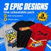 image:imageHot Wheels Boys 3Pack Short Sleeve Tees Toddler to Big KidGrayBlackRed