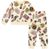 image:imageHot Wheels Boys Fleece 2Piece Sweatshirt and Pants SetCream