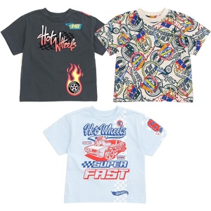 image:imageHot Wheels Boys 3Pack Short Sleeve Tees Toddler to Big KidBlack  Pale Blue