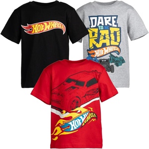 image:imageHot Wheels Boys 3Pack Short Sleeve Tees Toddler to Big KidGrayBlackRed